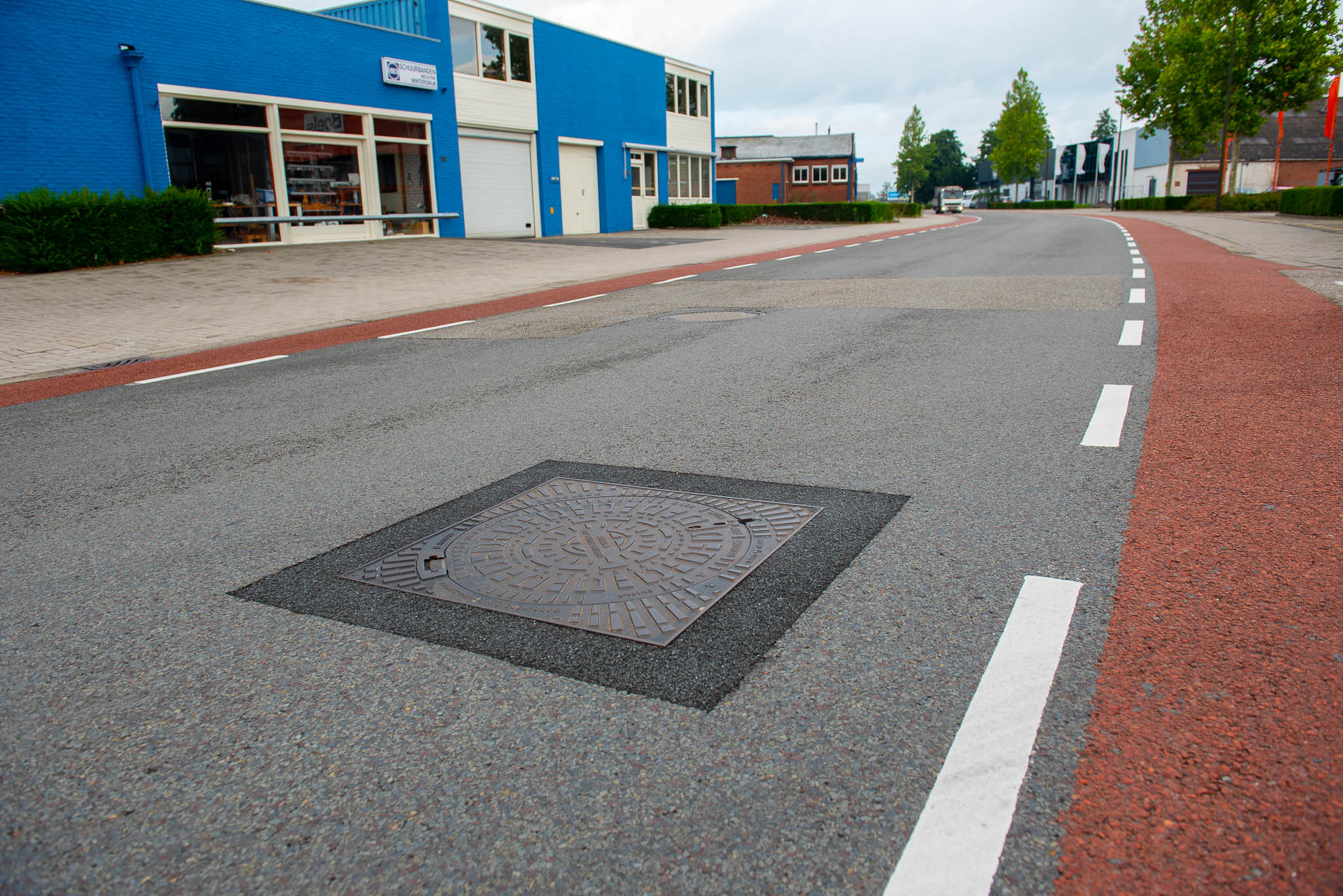 Reparatieasfalt rood DAB voor fietspaden